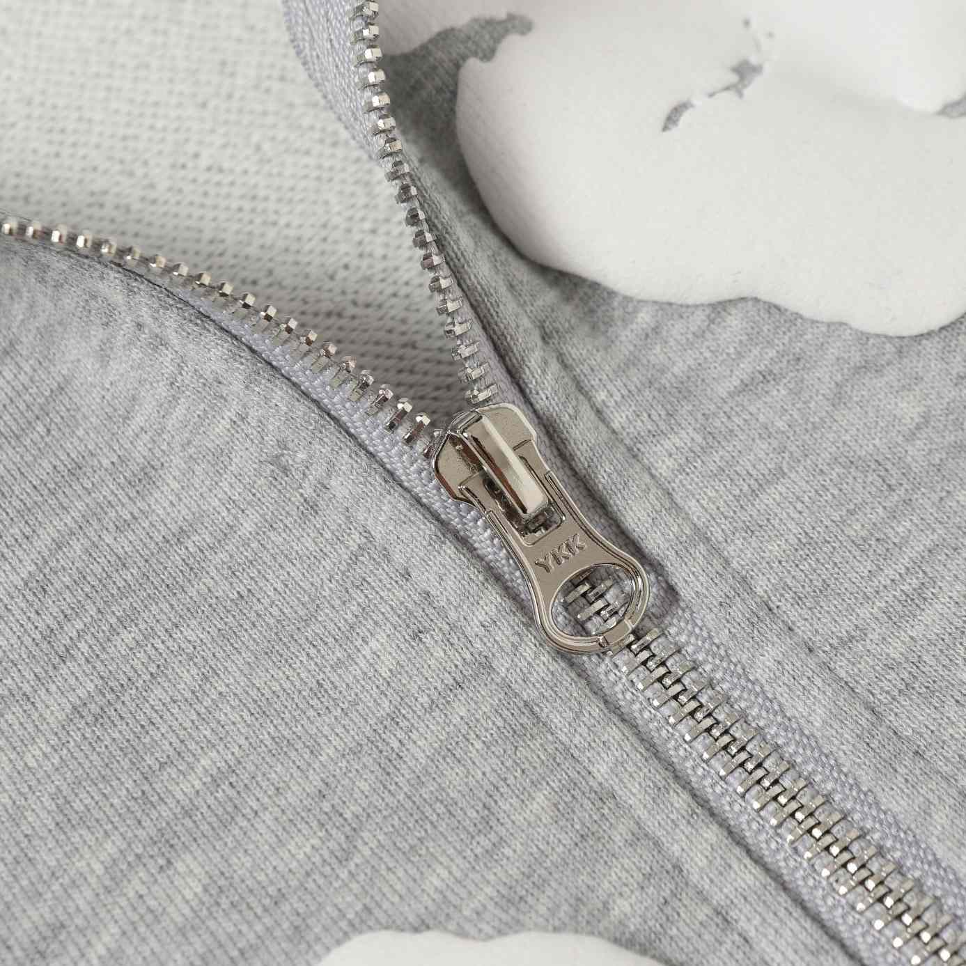 Denim Tears Cotton Wreath Zip Hoodie Grey - EUR FASHION
