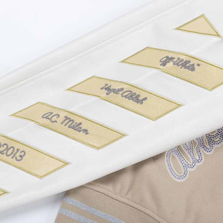 Off-White AC Milan Patch Varsity Jacket - EUR FASHION