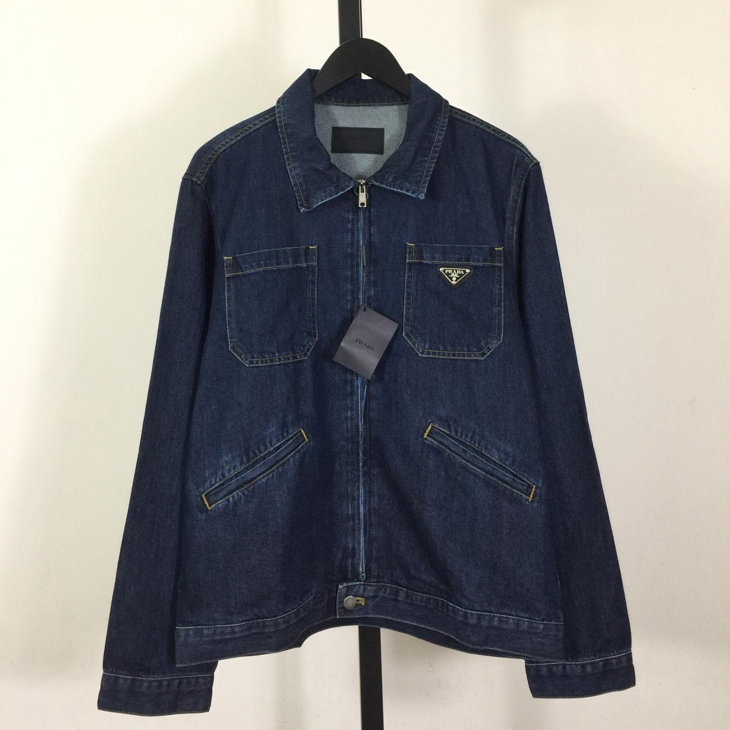 Prada Light Denim Zipper Jacket - EUR FASHION