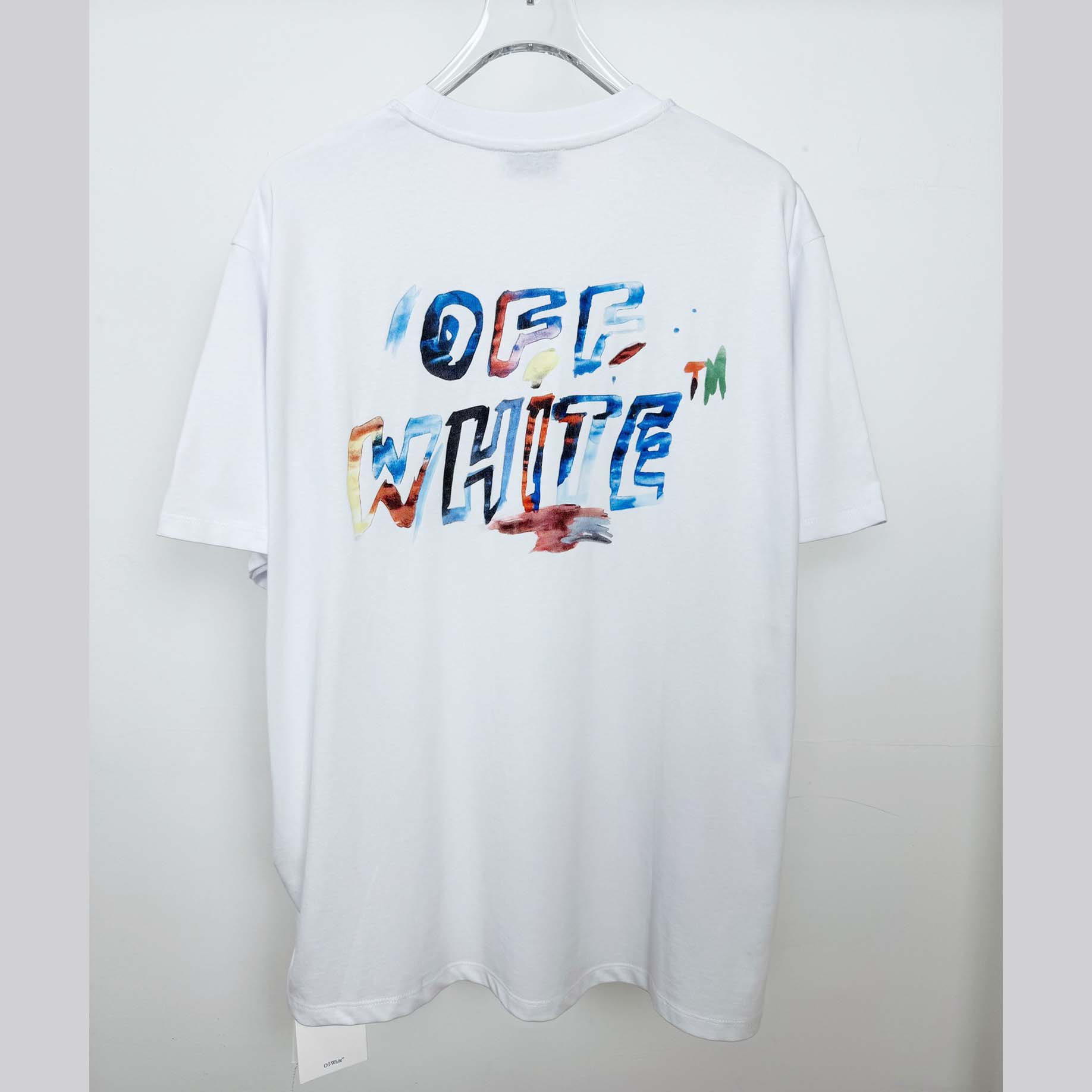 Off-White Boys Watercolour T-Shirt In White - EUR FASHION