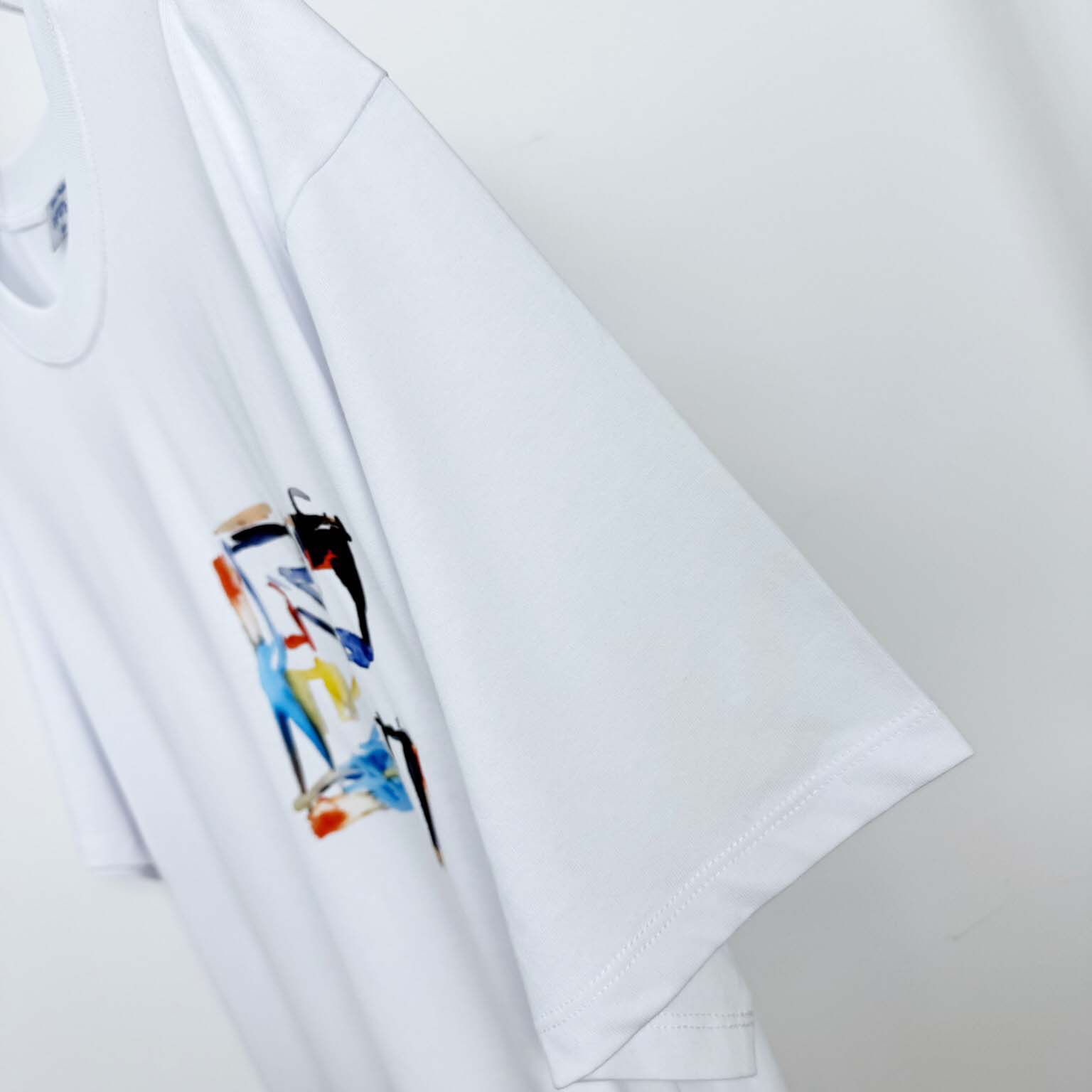 Off-White Boys Watercolour T-Shirt In White - EUR FASHION
