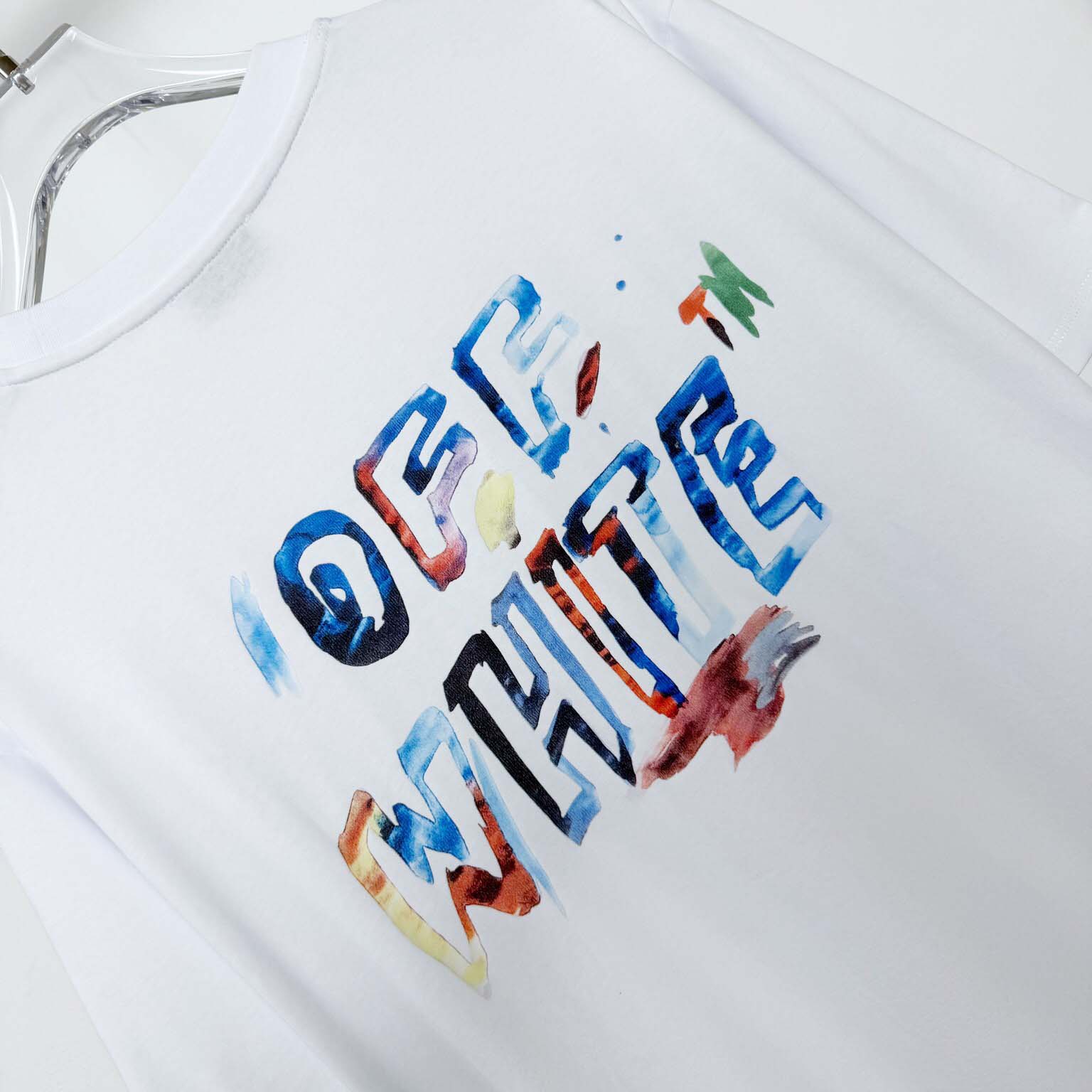 Off-White Boys Watercolour T-Shirt In White - EUR FASHION