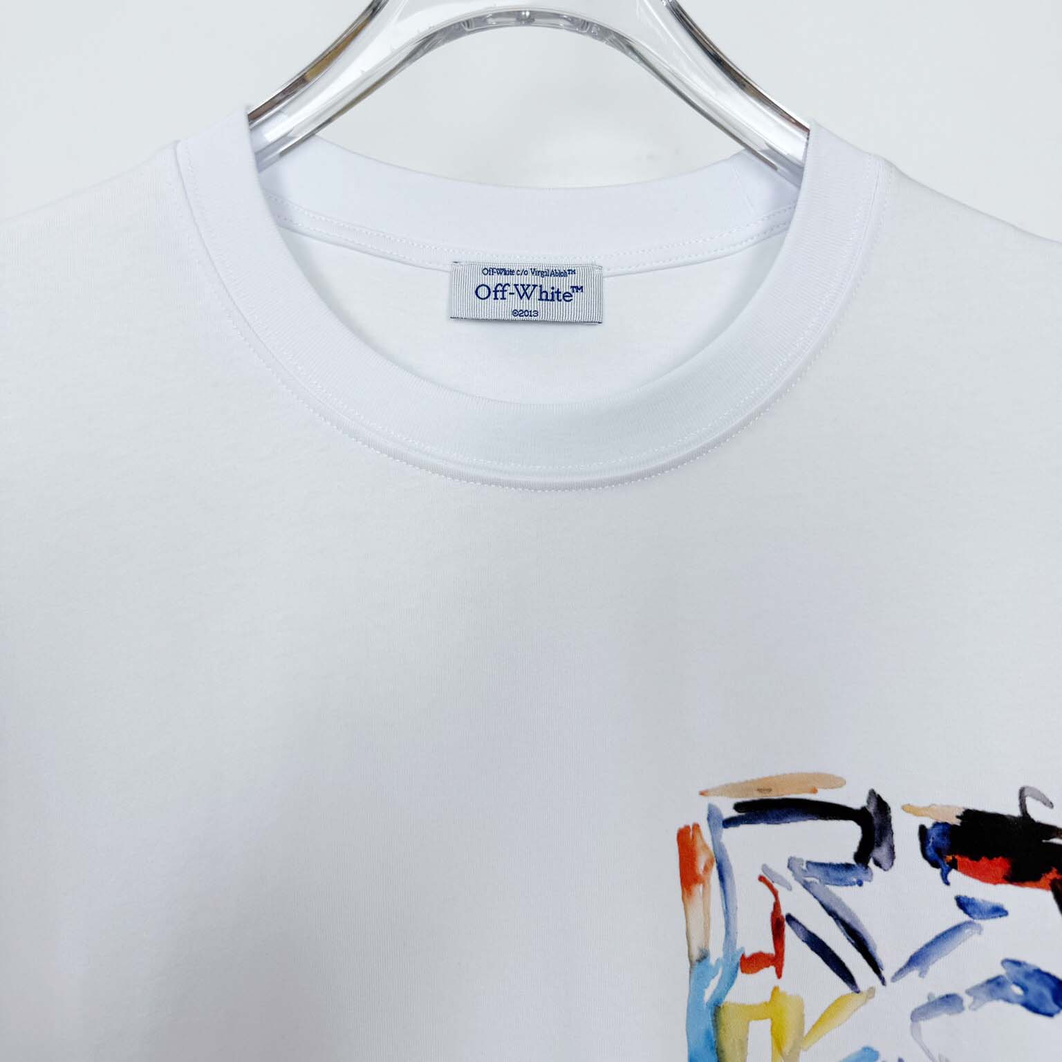Off-White Boys Watercolour T-Shirt In White - EUR FASHION