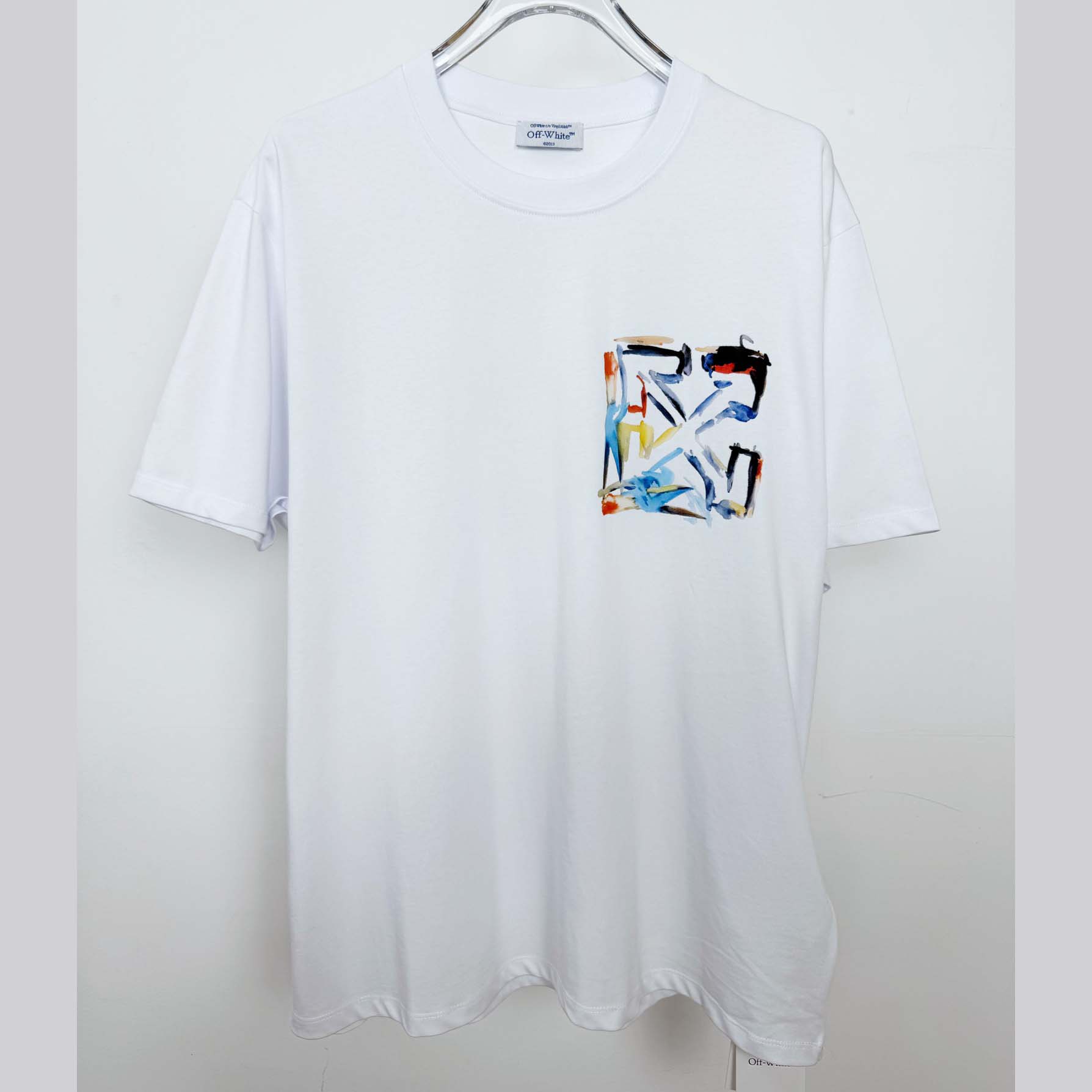 Off-White Boys Watercolour T-Shirt In White - EUR FASHION
