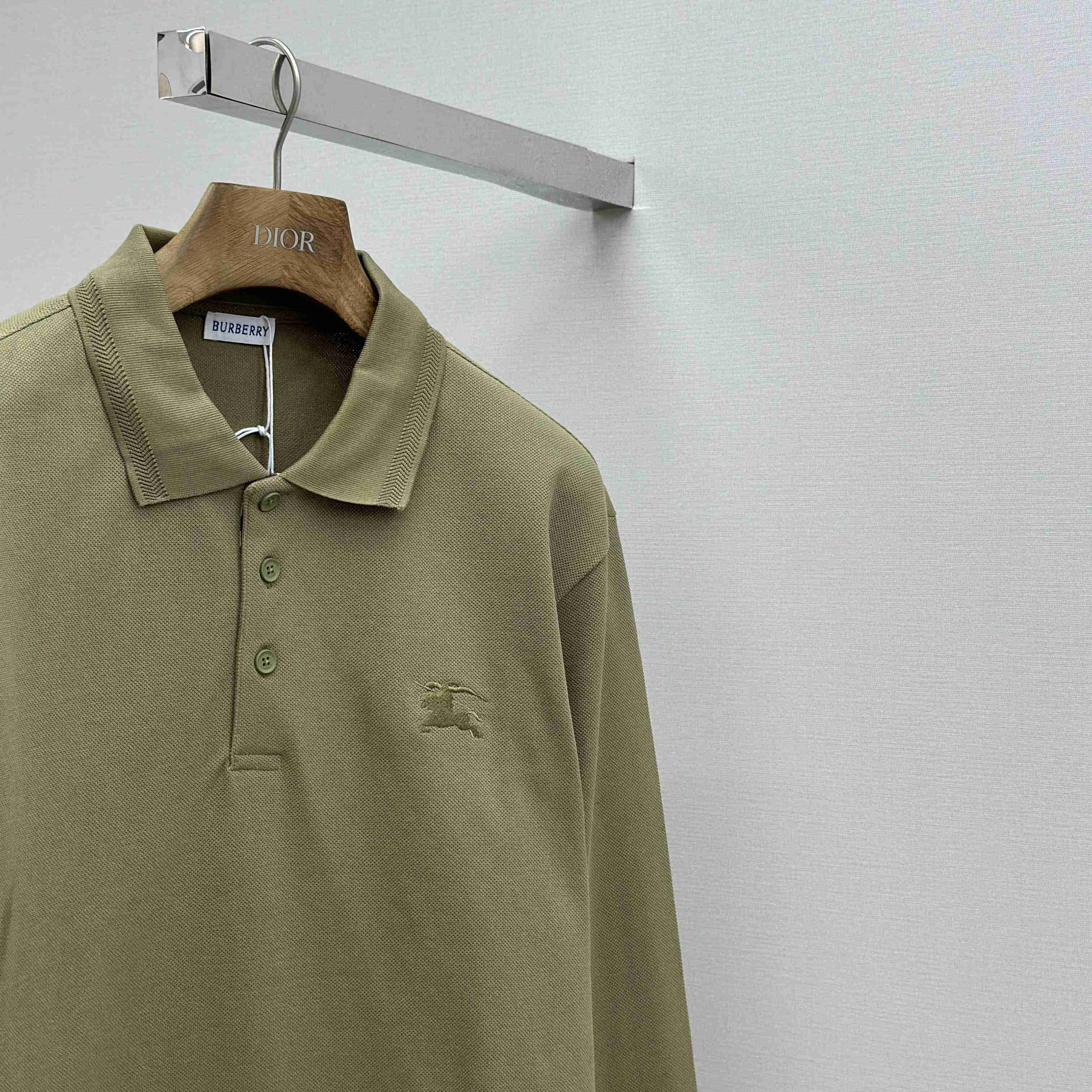 Burberry Long-sleeve Cotton Polo Shirt - EUR FASHION