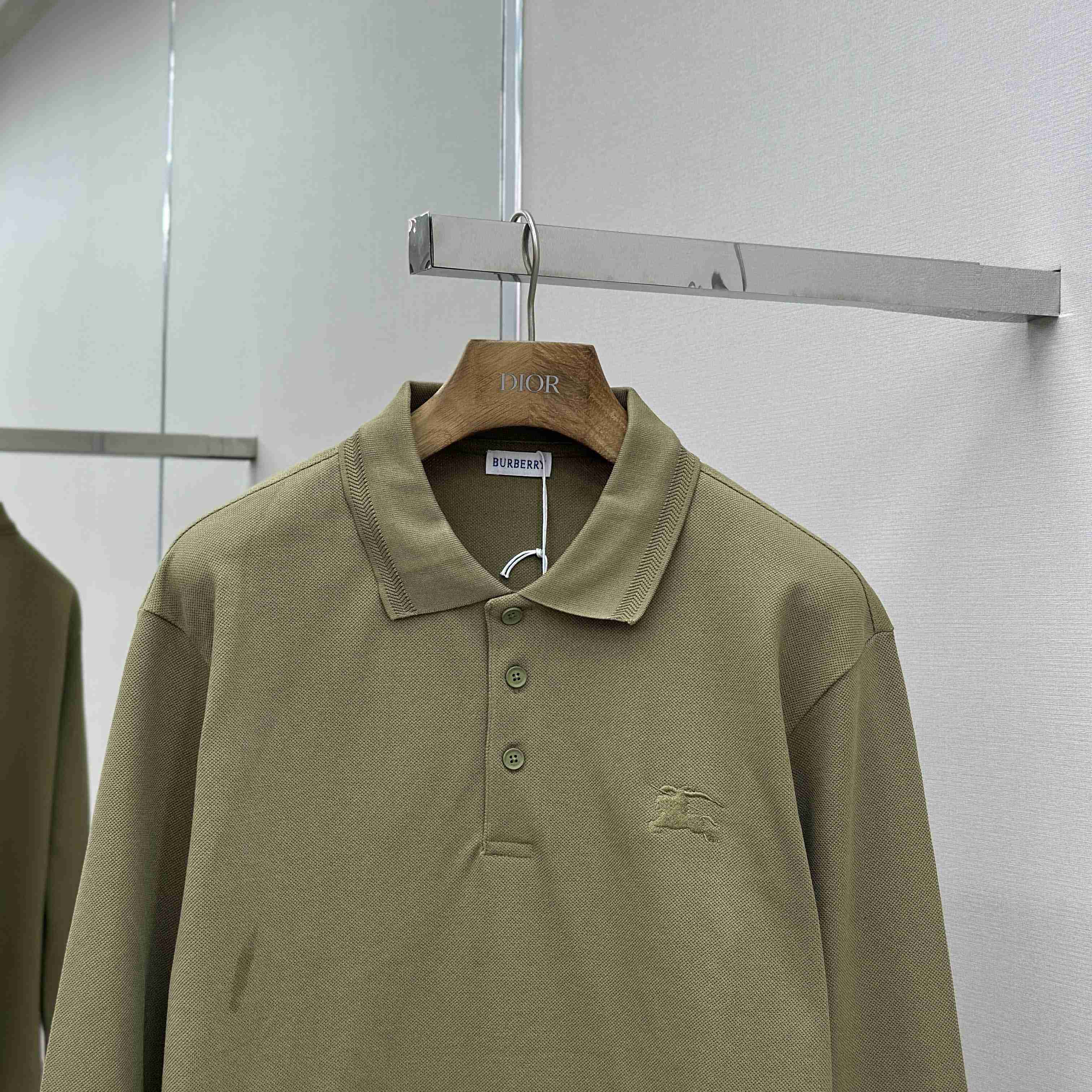 Burberry Long-sleeve Cotton Polo Shirt - EUR FASHION