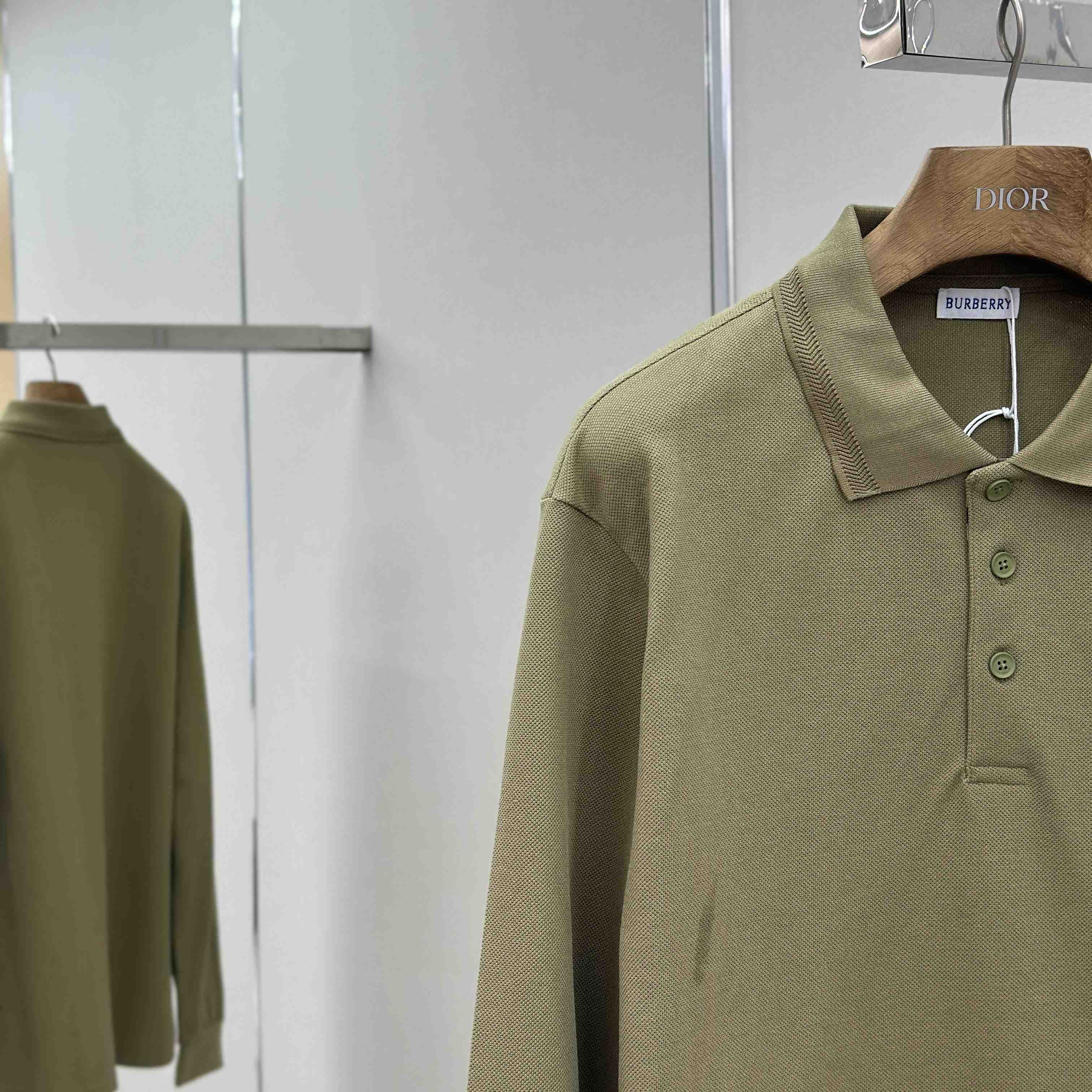 Burberry Long-sleeve Cotton Polo Shirt - EUR FASHION