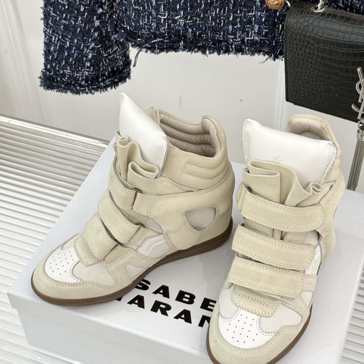 Isabel Marant Balskee High-Top Wedge Sneakers  - EUR FASHION