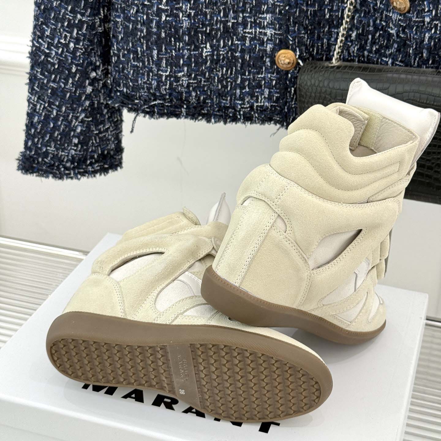 Isabel Marant Balskee High-Top Wedge Sneakers  - EUR FASHION