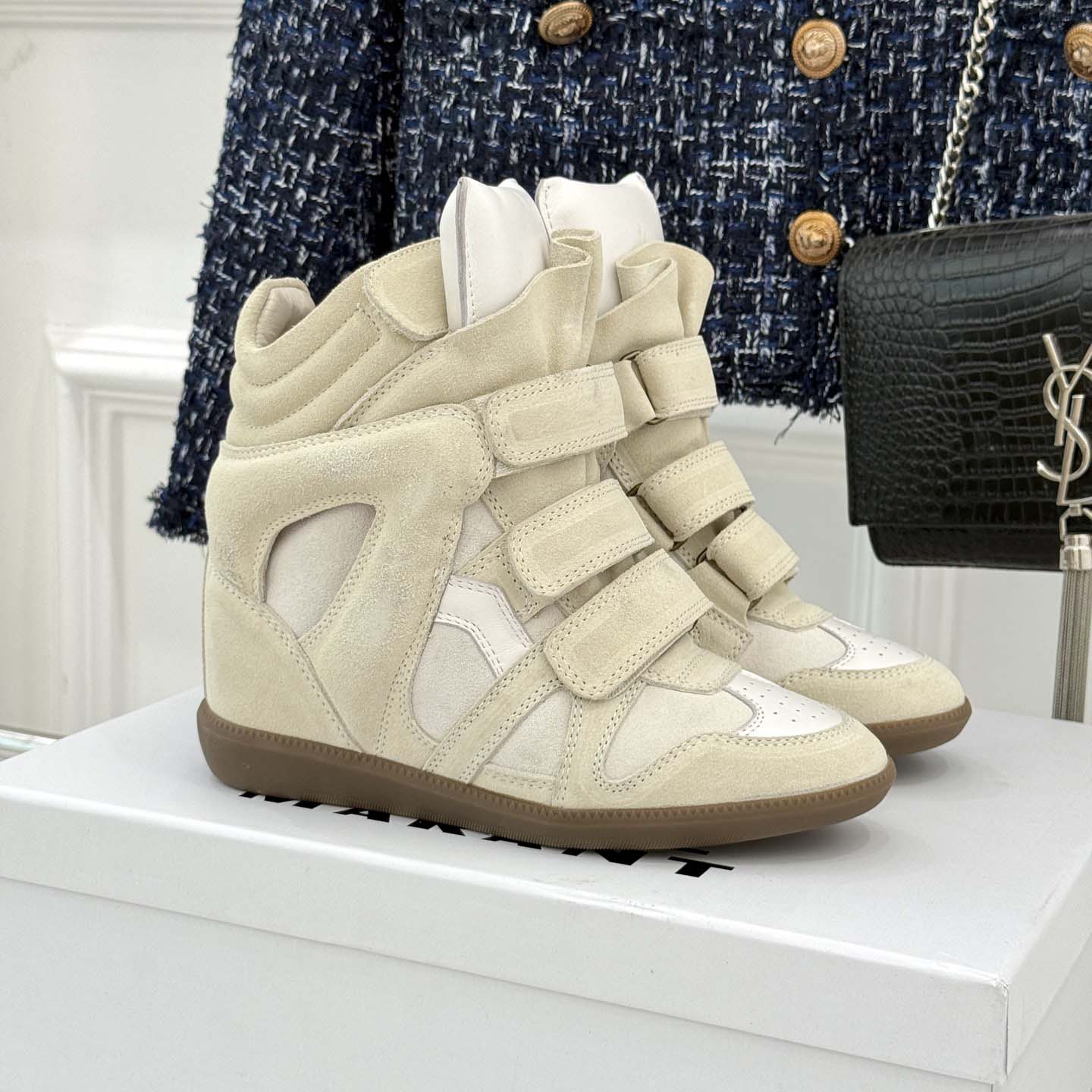 Isabel Marant Balskee High-Top Wedge Sneakers  - EUR FASHION