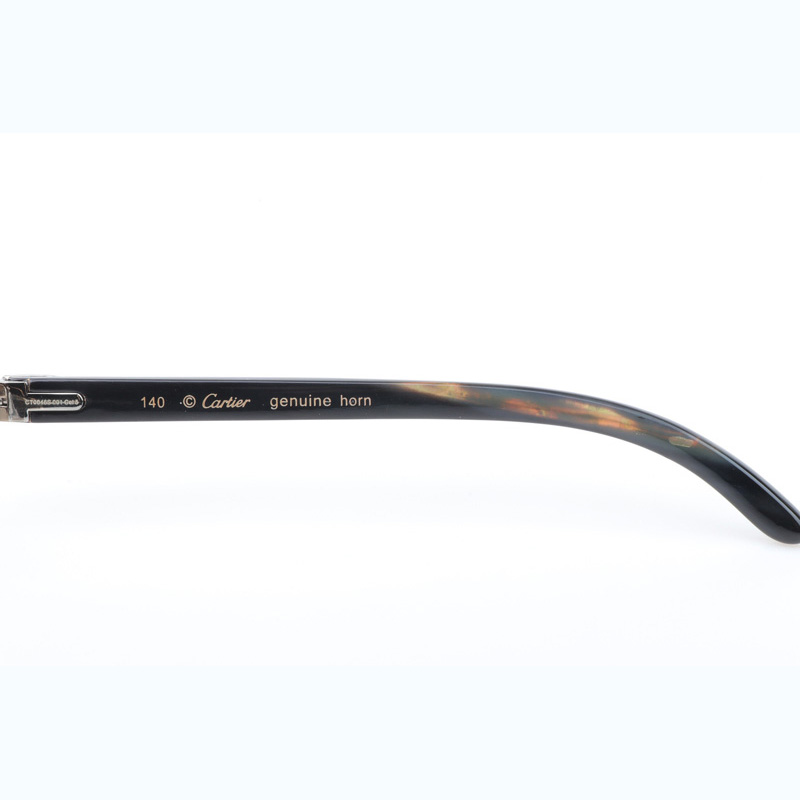 Cartier CT_3524012 Shell Mix Black Buffalo Sunglasses In Silver Brown - EUR FASHION