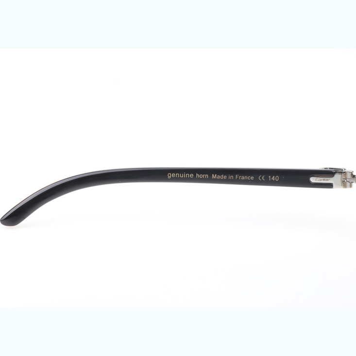 Cartier CT_3524012 Shell Mix Black Buffalo Sunglasses In Silver Brown - EUR FASHION