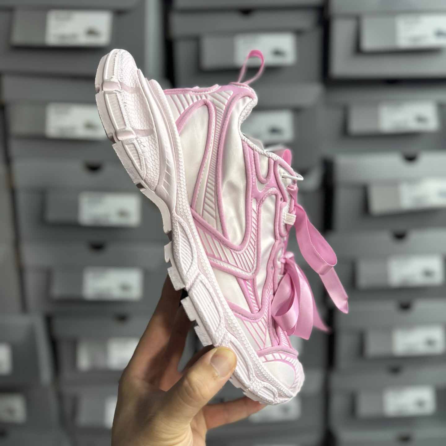 Balenciaga 3XL VG Edition Satin Bows Pink  - EUR FASHION