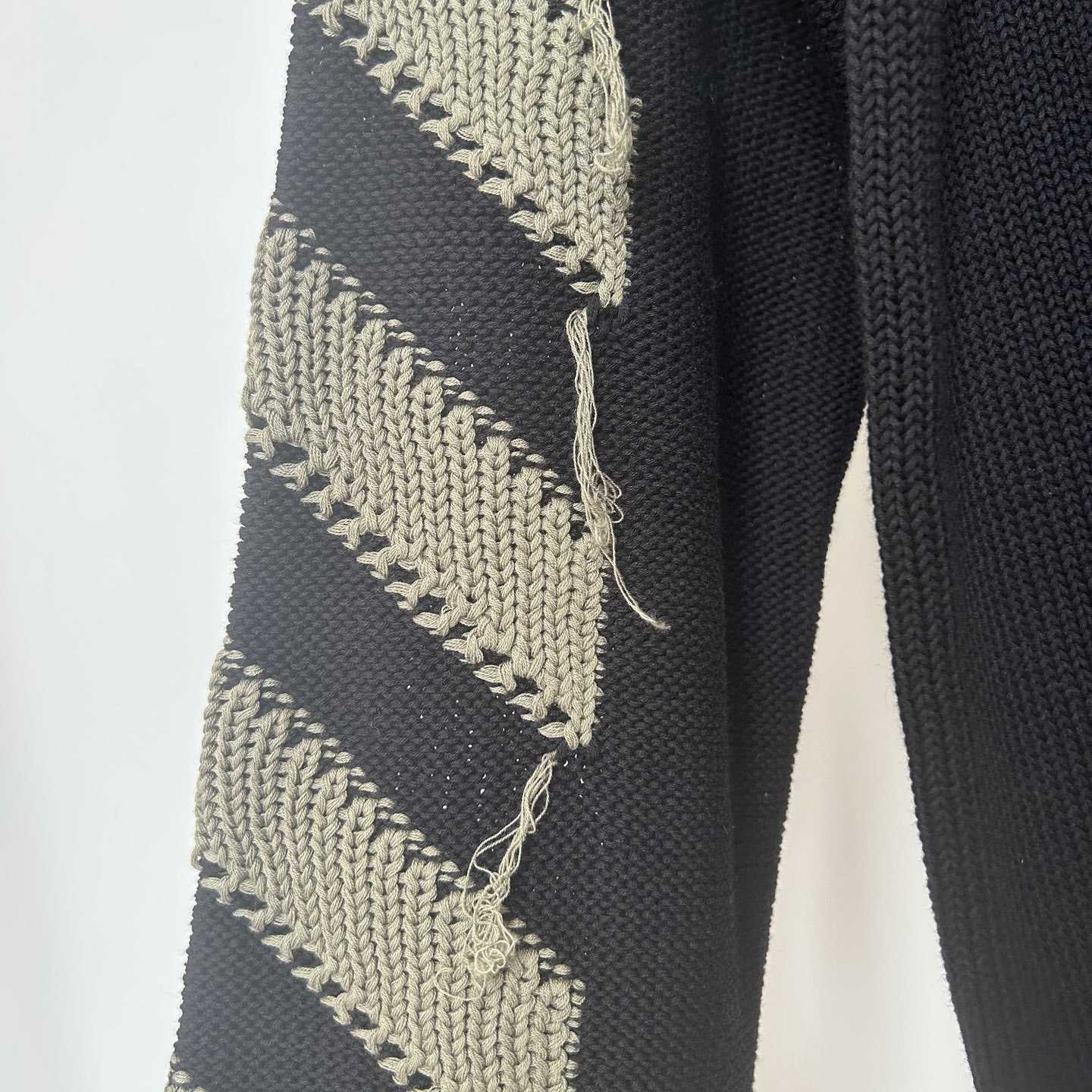 Off-White Reverse Arrow Diag Knit Crewneck 'Black/Green' - EUR FASHION