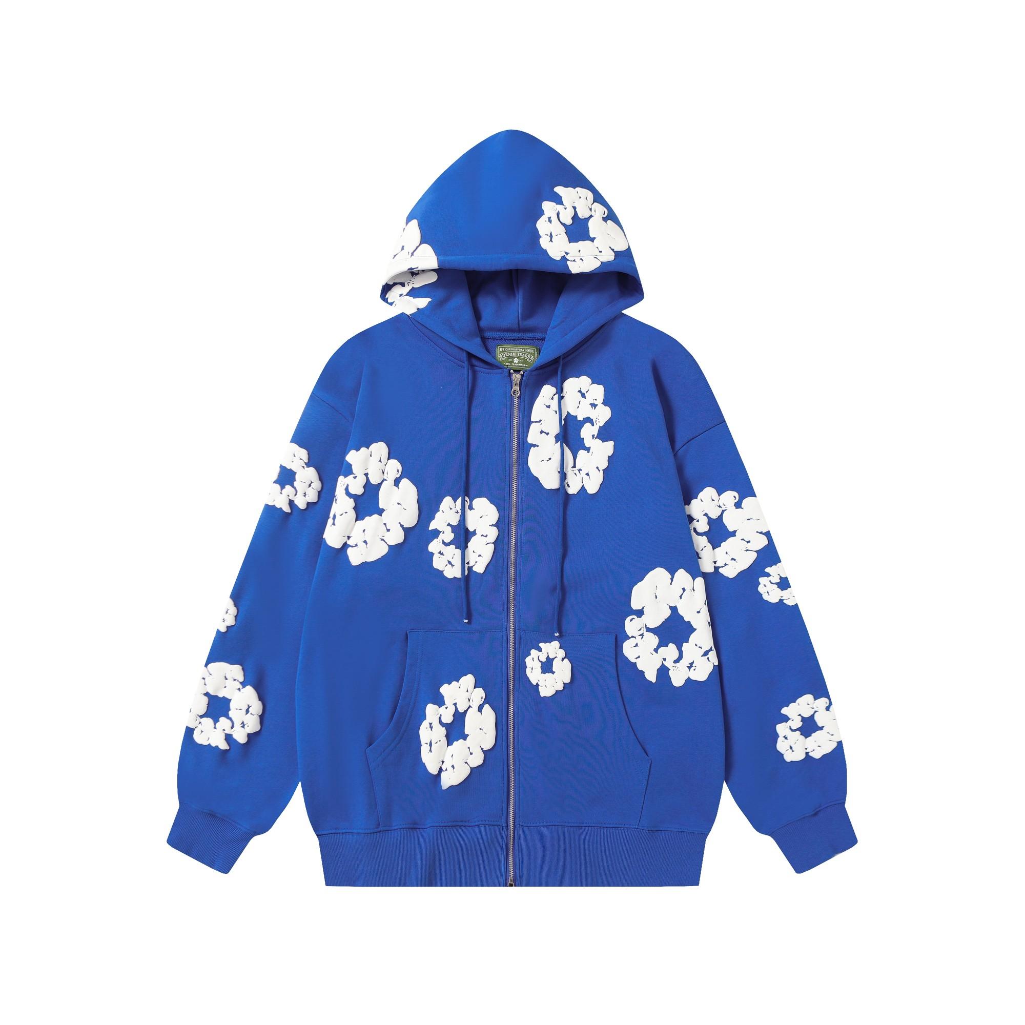 Denim Tears Cotton Wreath Zip Hoodie  - EUR FASHION