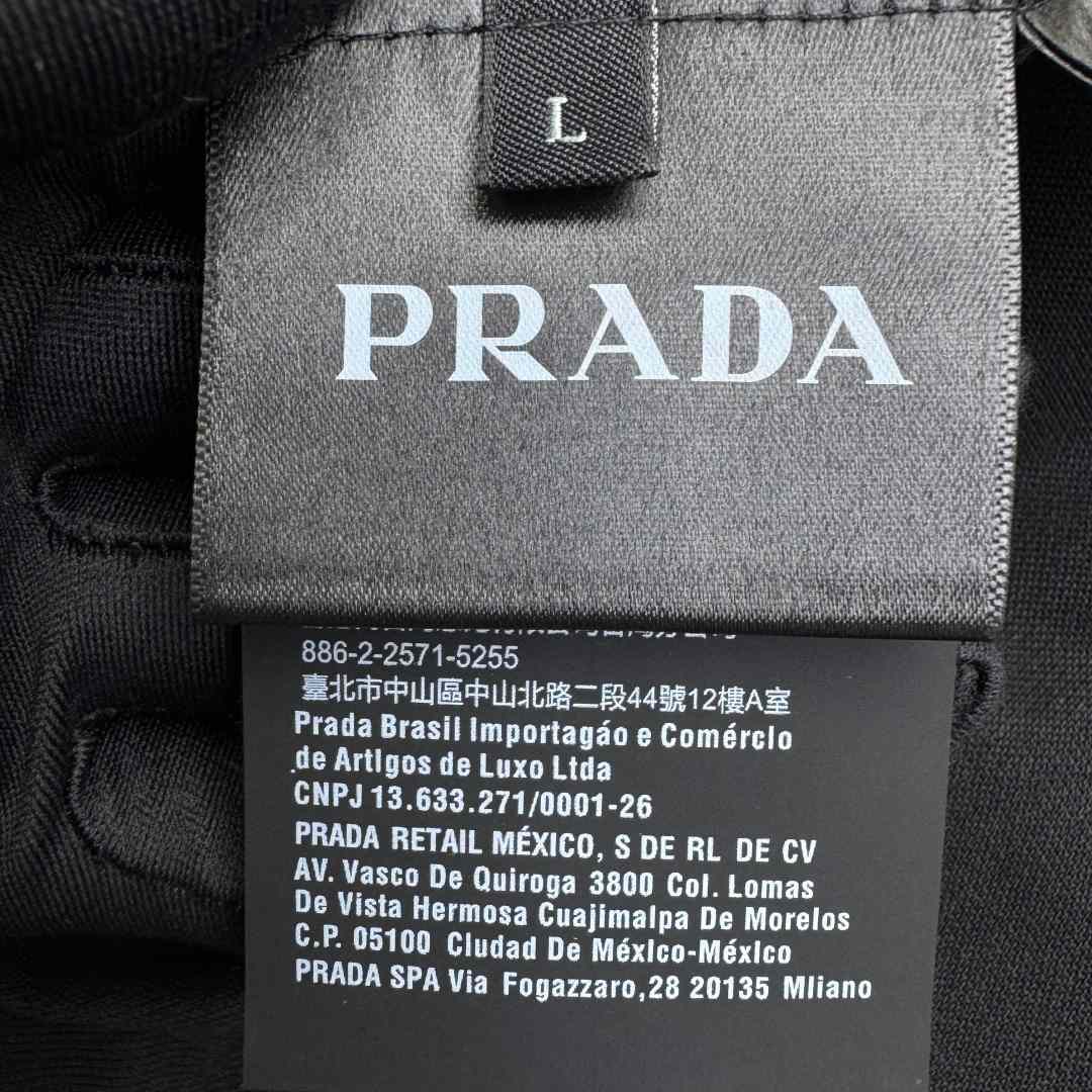 Prada Piqué Polo Shirt With Re-Nylon Details - EUR FASHION