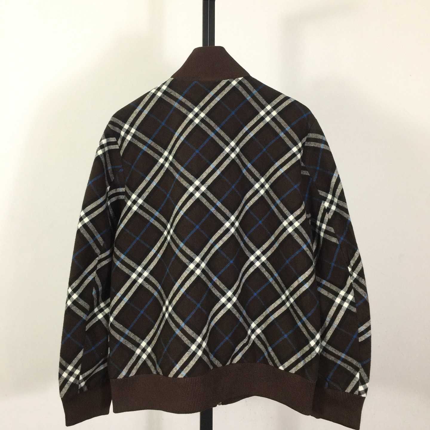 Burberry Check Wool Cashmere Bomber Jacket - EUR FASHION