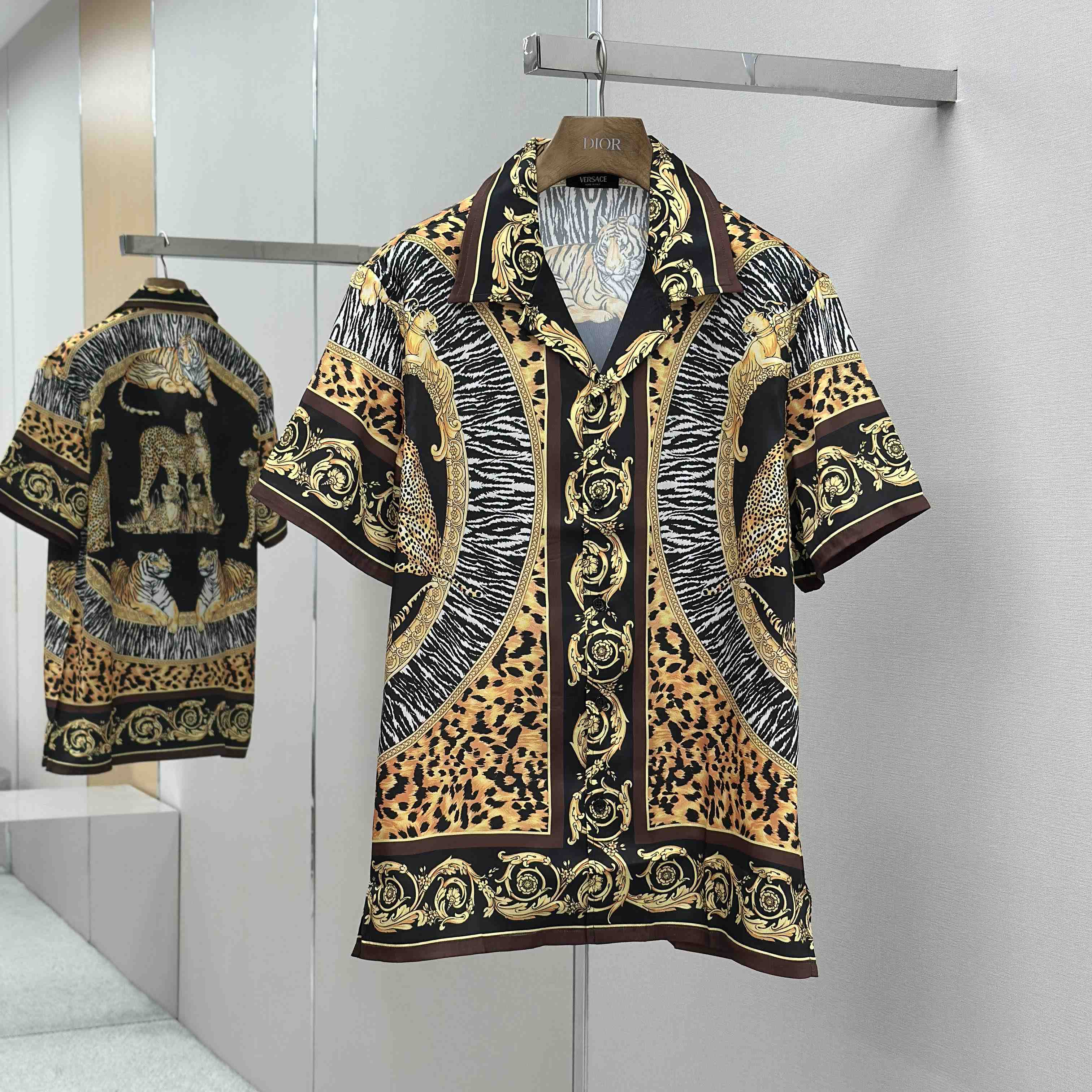 Versace Wild Cats Silk Shirt & Shorts - EUR FASHION