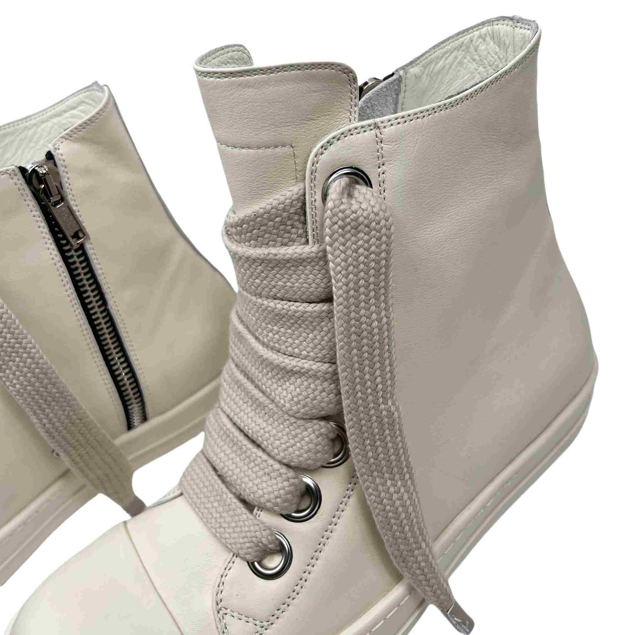 Rick Owens Lido High Sneaks Jumbo Laced Milk - EUR FASHION