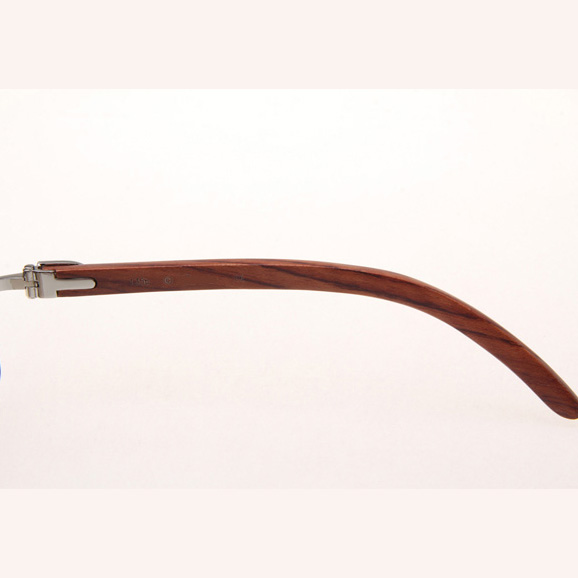 Cartier CT_3524012 Diamond Wood Eyeglasses In Silver Brown - EUR FASHION