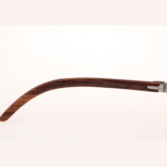 Cartier CT_3524012 Diamond Wood Eyeglasses In Silver Brown - EUR FASHION