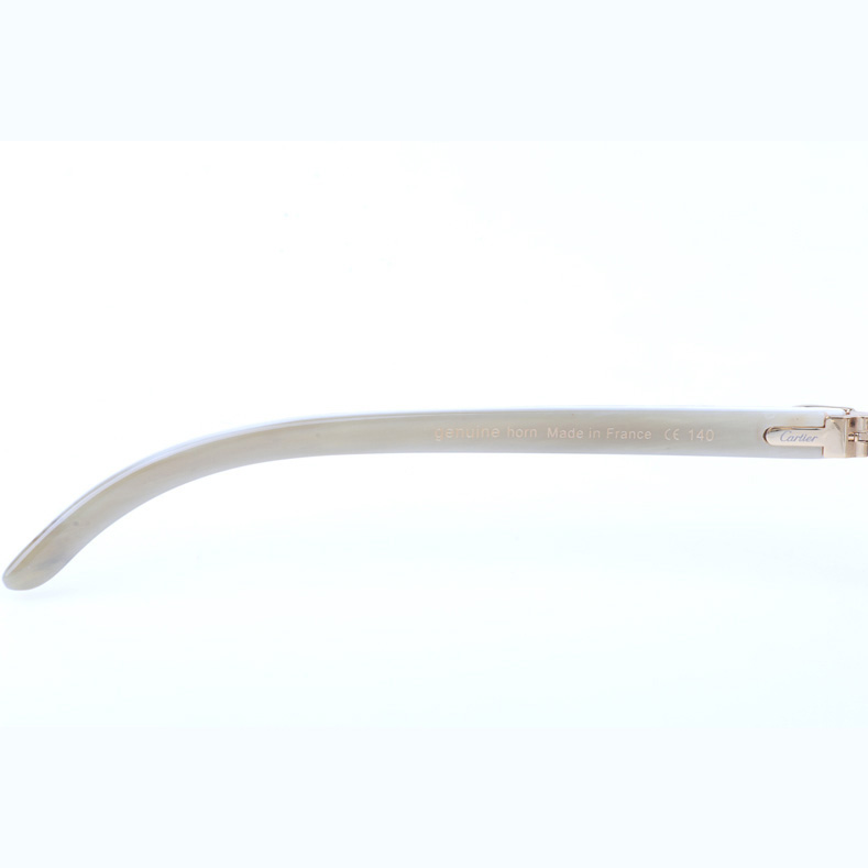 Cartier CT_3524012 Shell Mix White Buffalo Sunglasses In Gold Brown - EUR FASHION