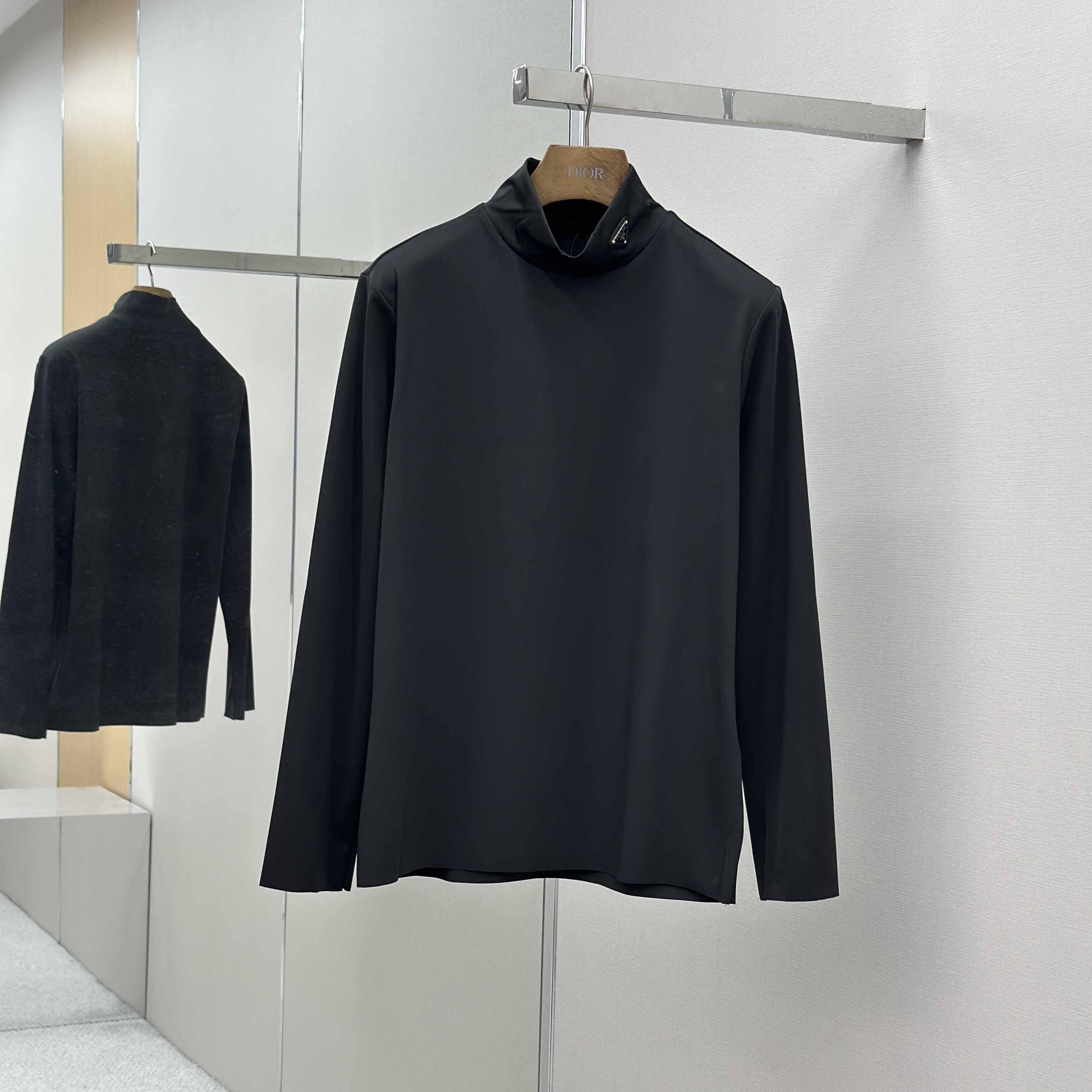 Prada Technical Jersey Mock Turtleneck - EUR FASHION