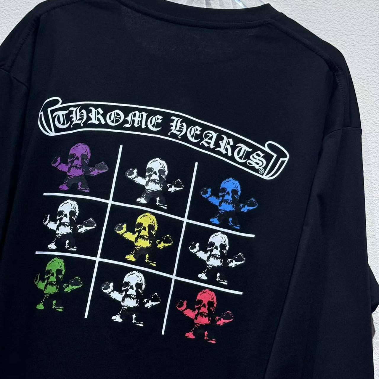 Chrome Hearts Foti Multi Teeter Harris Logo Long Sleeve Tee Shirt Black - EUR FASHION