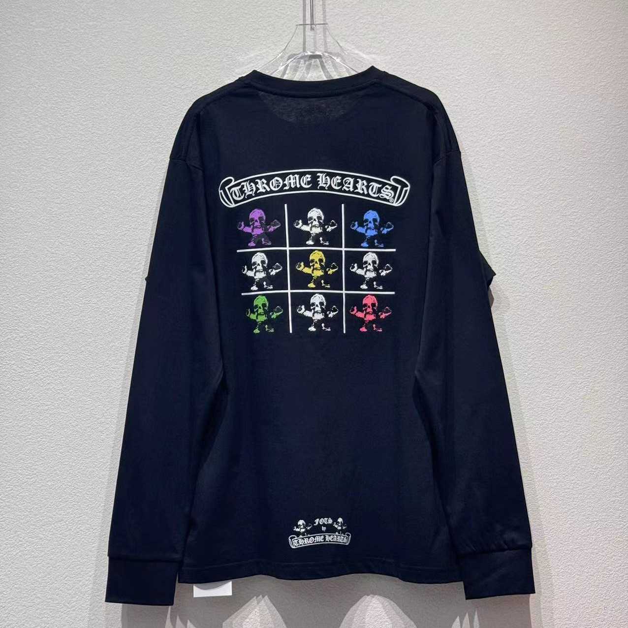 Chrome Hearts Foti Multi Teeter Harris Logo Long Sleeve Tee Shirt Black - EUR FASHION
