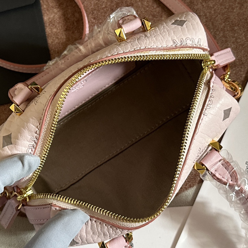 MCM Ella Boston Bag In Visetos  （18x10x8cm） - EUR FASHION