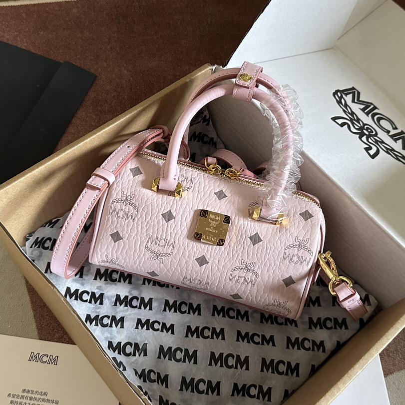 MCM Ella Boston Bag In Visetos  （18x10x8cm） - EUR FASHION