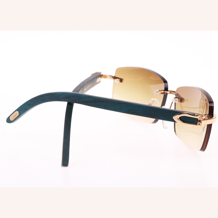 Cartier CT_3524012 Green Wood Sunglasses In Gold Brown - EUR FASHION