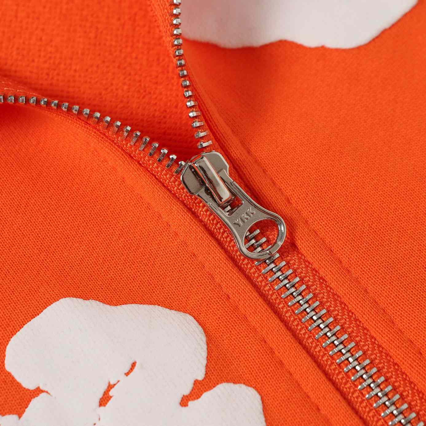 Denim Tears Cotton Wreath Zip Hoodie Orange - EUR FASHION