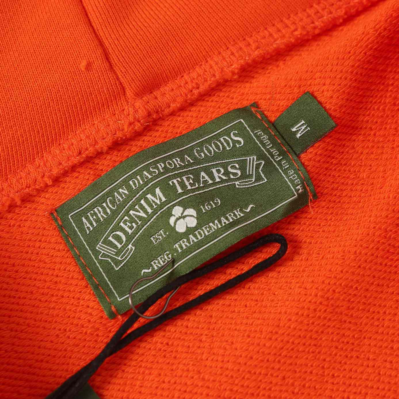 Denim Tears Cotton Wreath Zip Hoodie Orange - EUR FASHION
