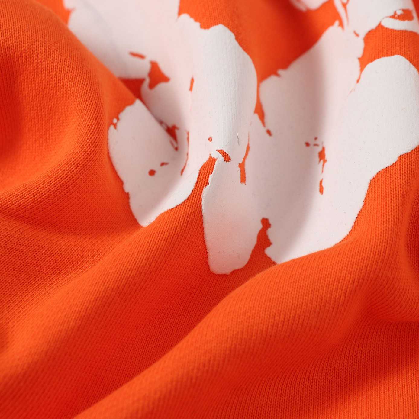 Denim Tears Cotton Wreath Zip Hoodie Orange - EUR FASHION