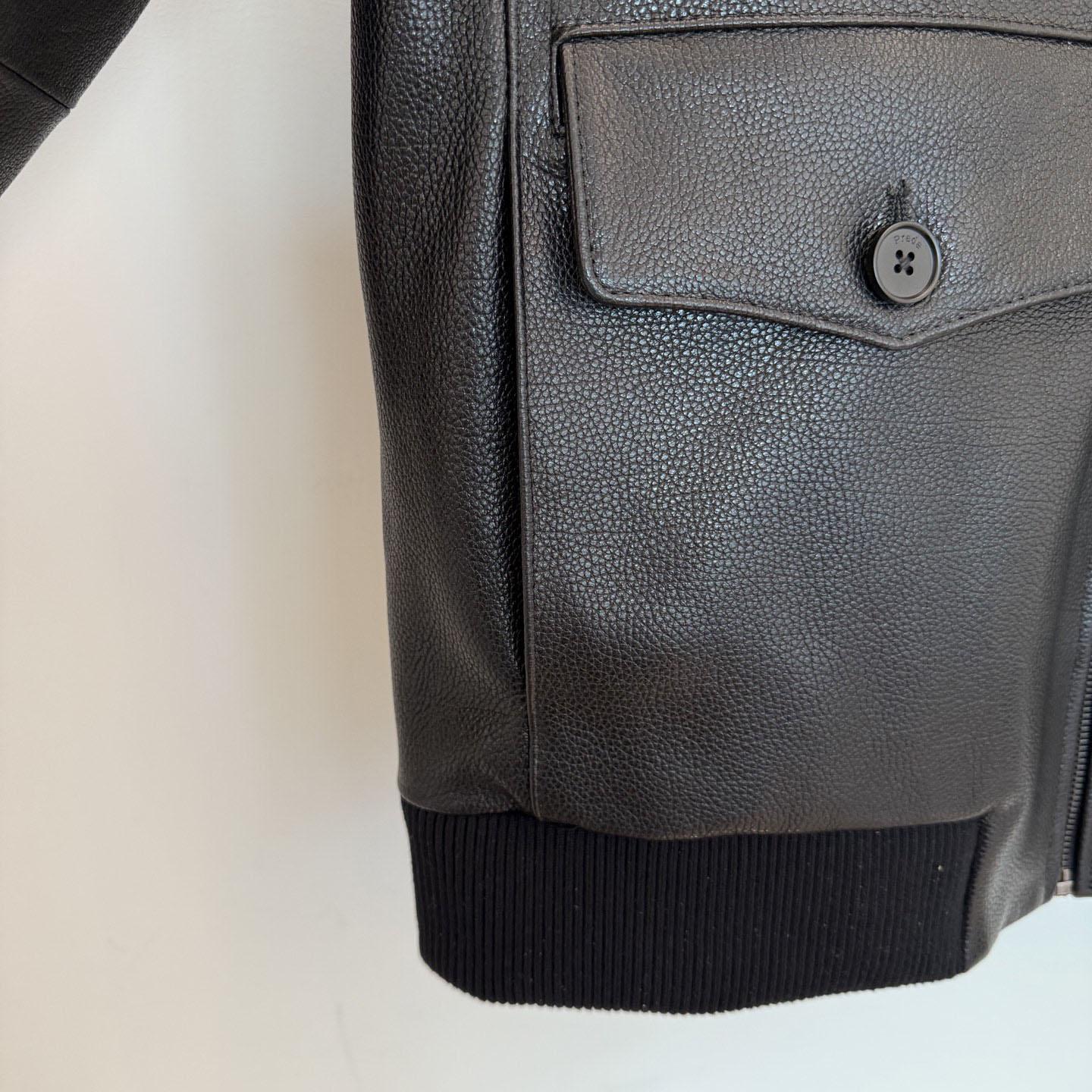 Prada Leather Bomber Jacket - EUR FASHION