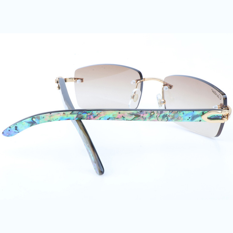 Cartier CT_3524012 Shell Mix Black Buffalo Sunglasses In Gold Brown - EUR FASHION