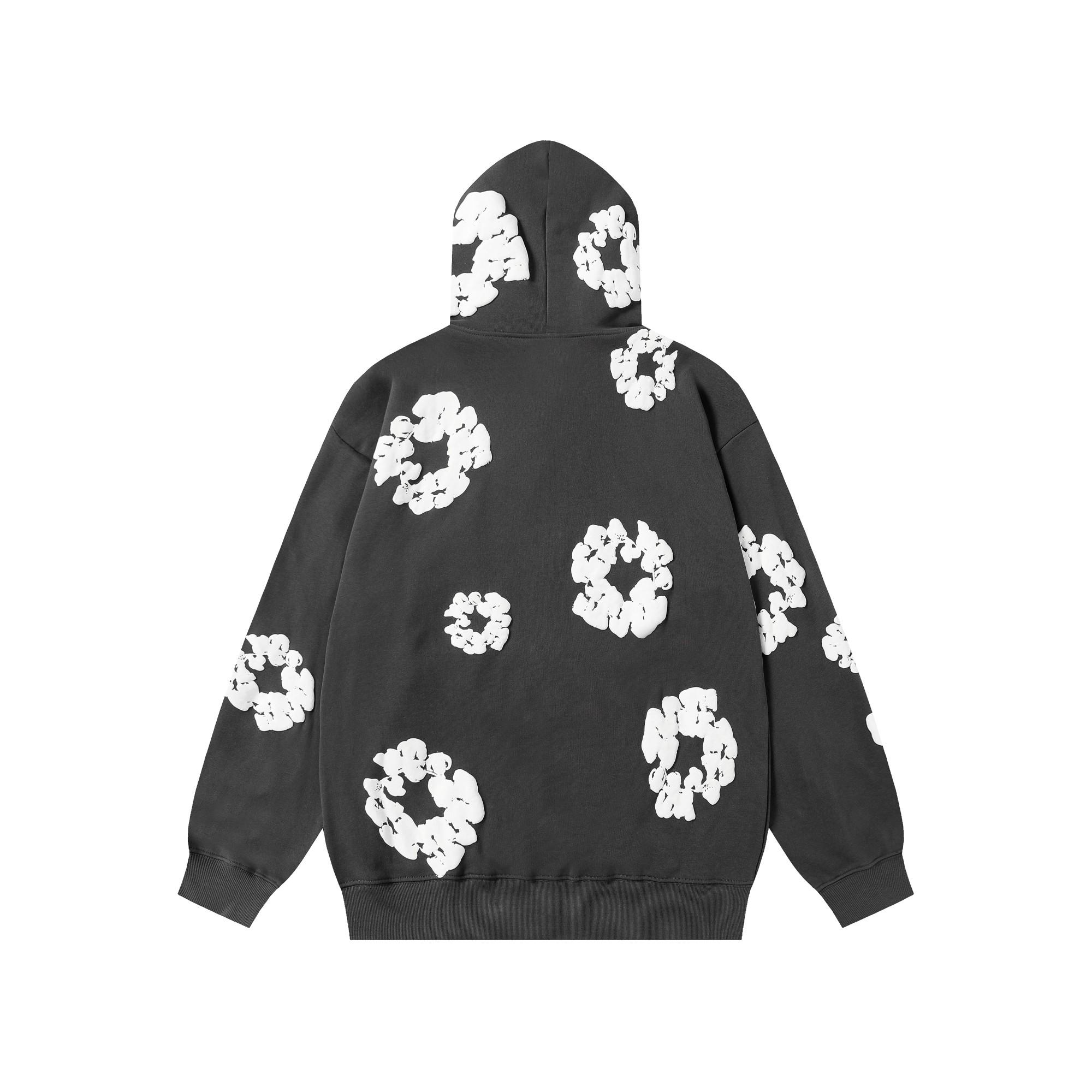 Denim Tears Cotton Wreath Zip Hoodie  - EUR FASHION