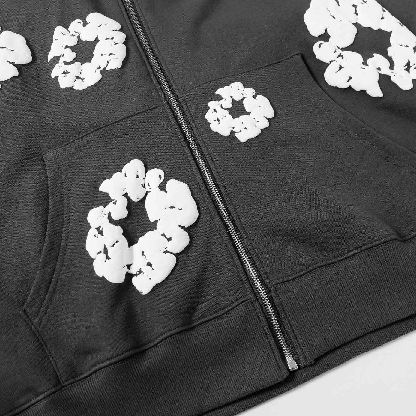 Denim Tears Cotton Wreath Zip Hoodie  - EUR FASHION