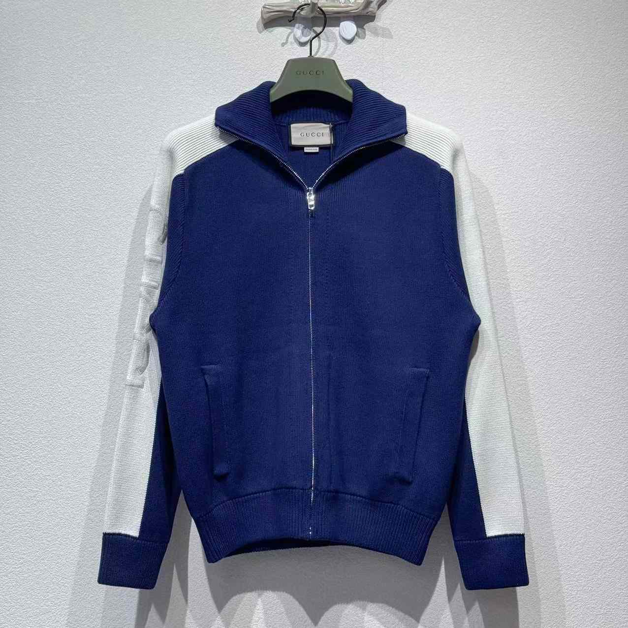 Gucci Cotton Knit Zip Bomber Jacket - EUR FASHION