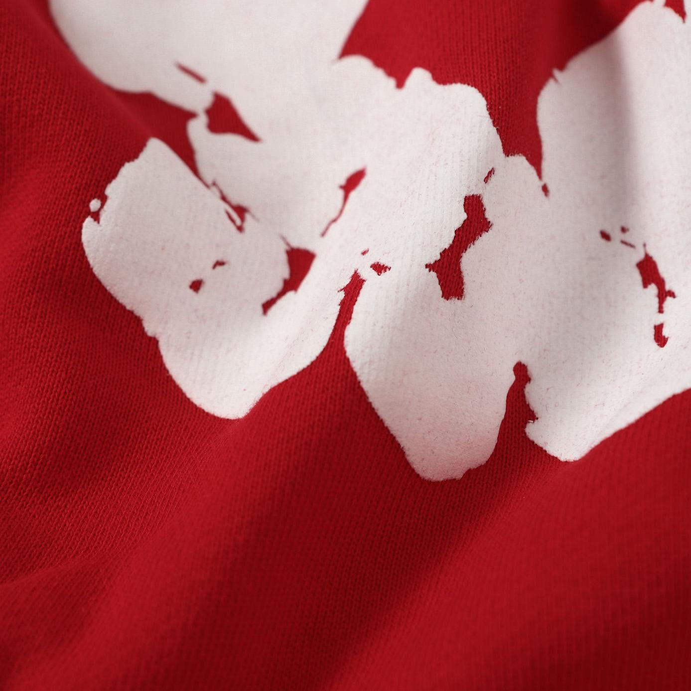 Denim Tears Cotton Wreath Zip Hoodie Red - EUR FASHION