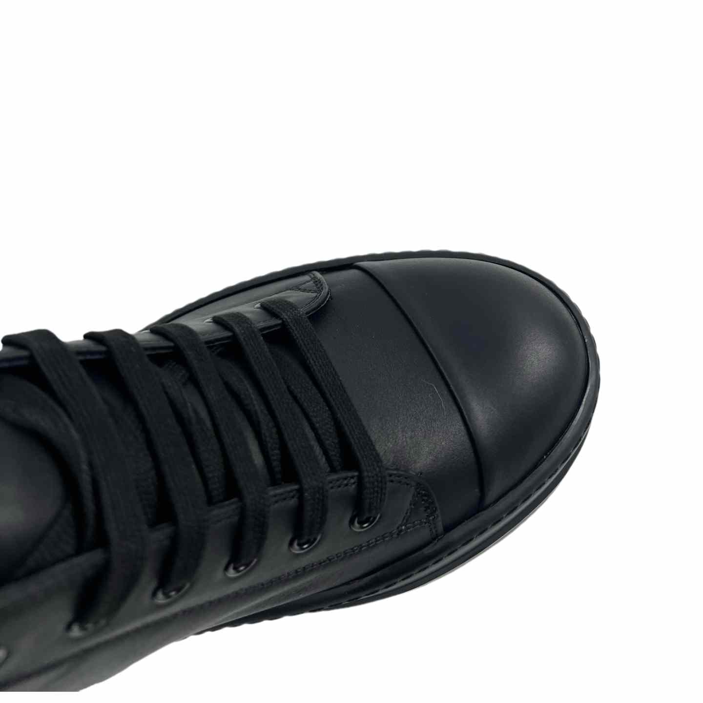 Rick Owens: Black Hollywood Low Sneakers - EUR FASHION
