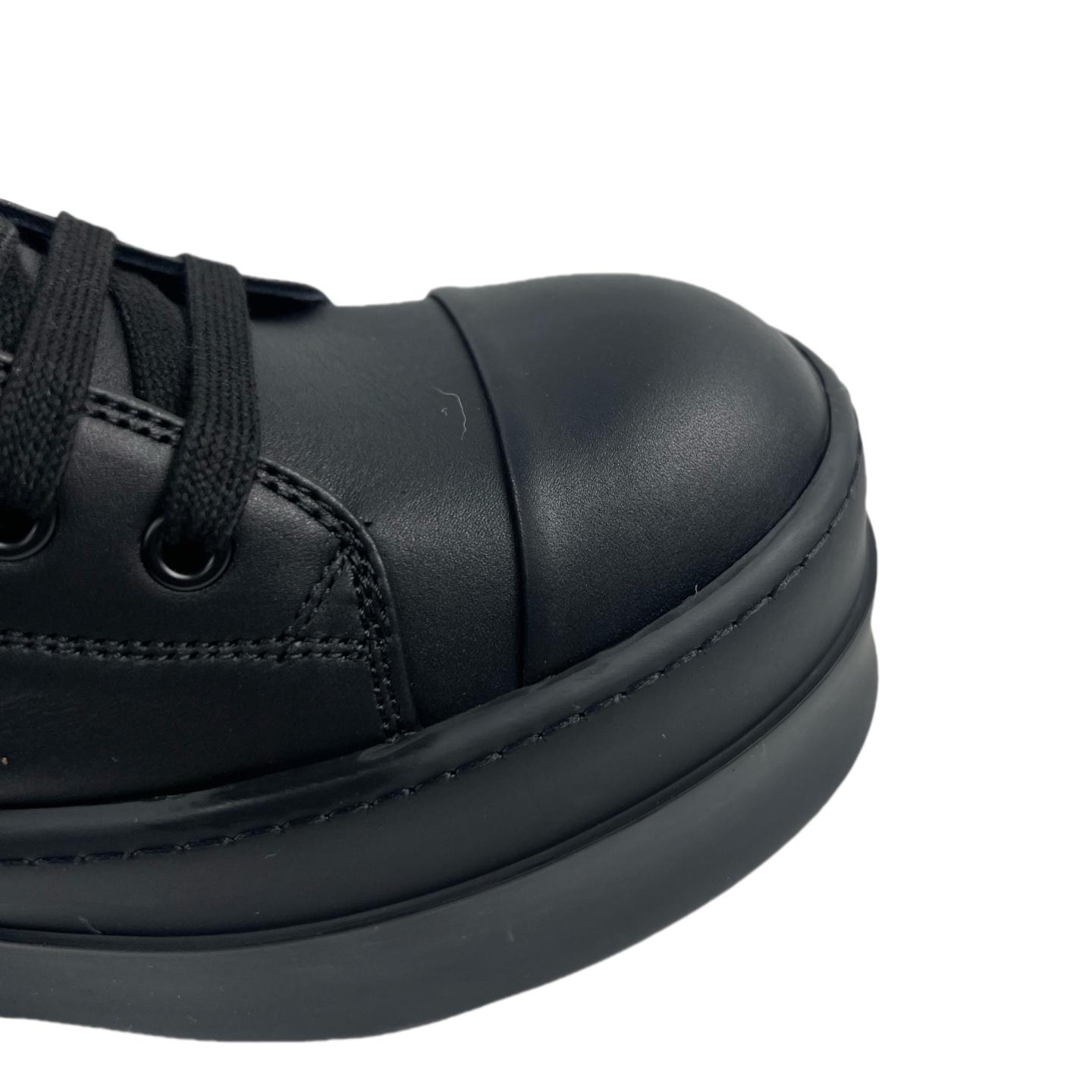 Rick Owens: Black Hollywood Low Sneakers - EUR FASHION