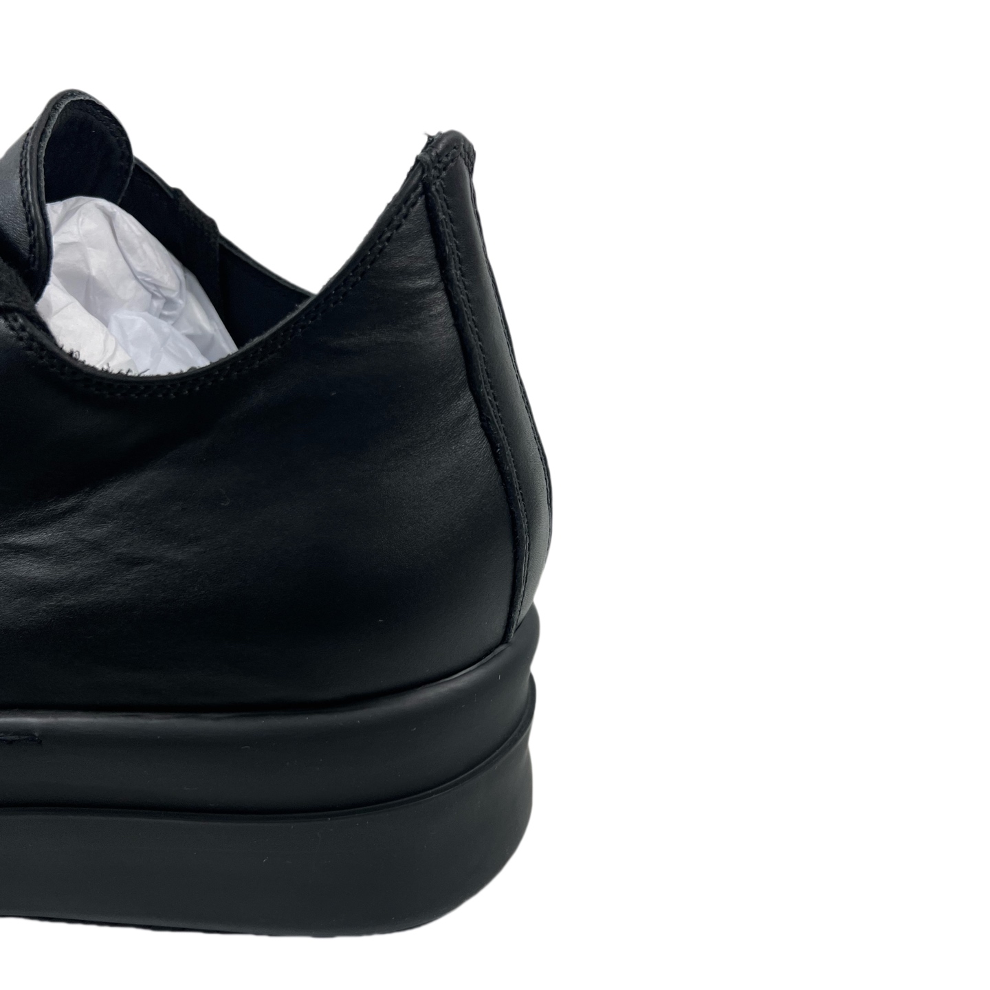 Rick Owens: Black Hollywood Low Sneakers - EUR FASHION