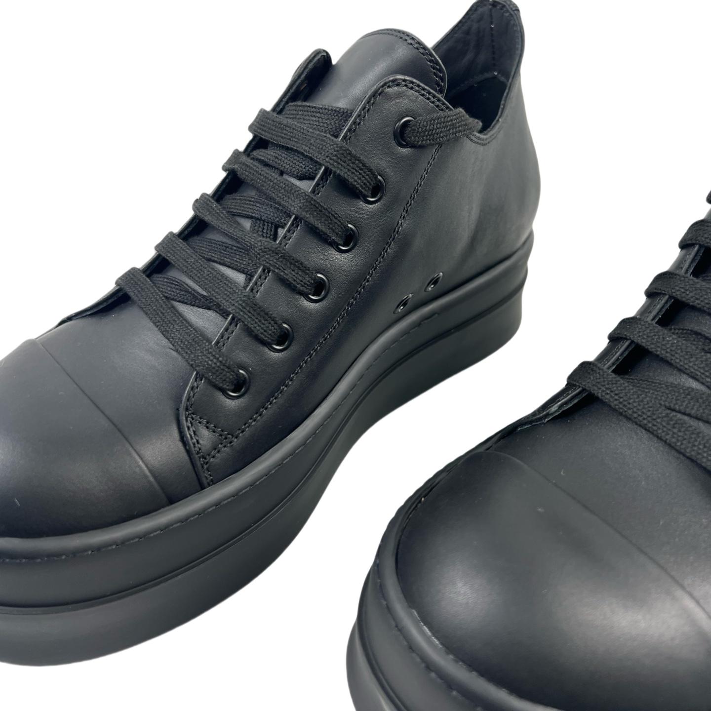 Rick Owens: Black Hollywood Low Sneakers - EUR FASHION