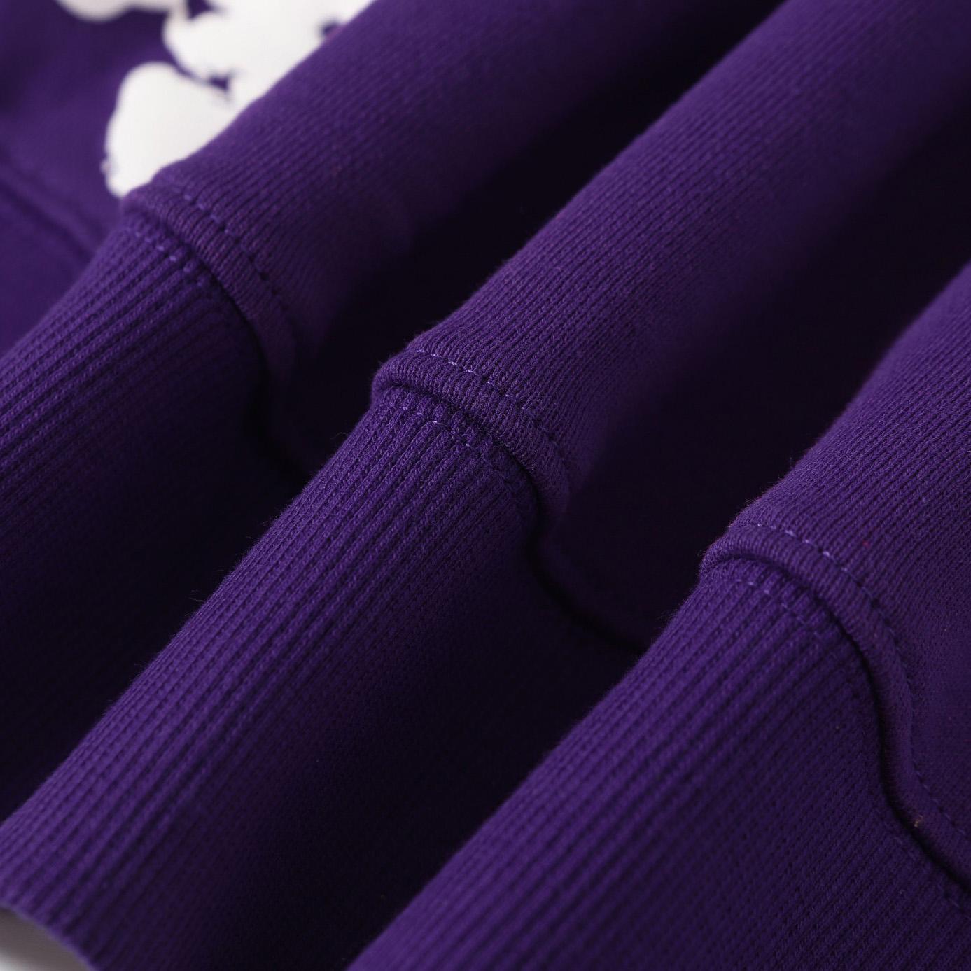 Denim Tears Cotton Wreath Zip Hoodie Purple - EUR FASHION