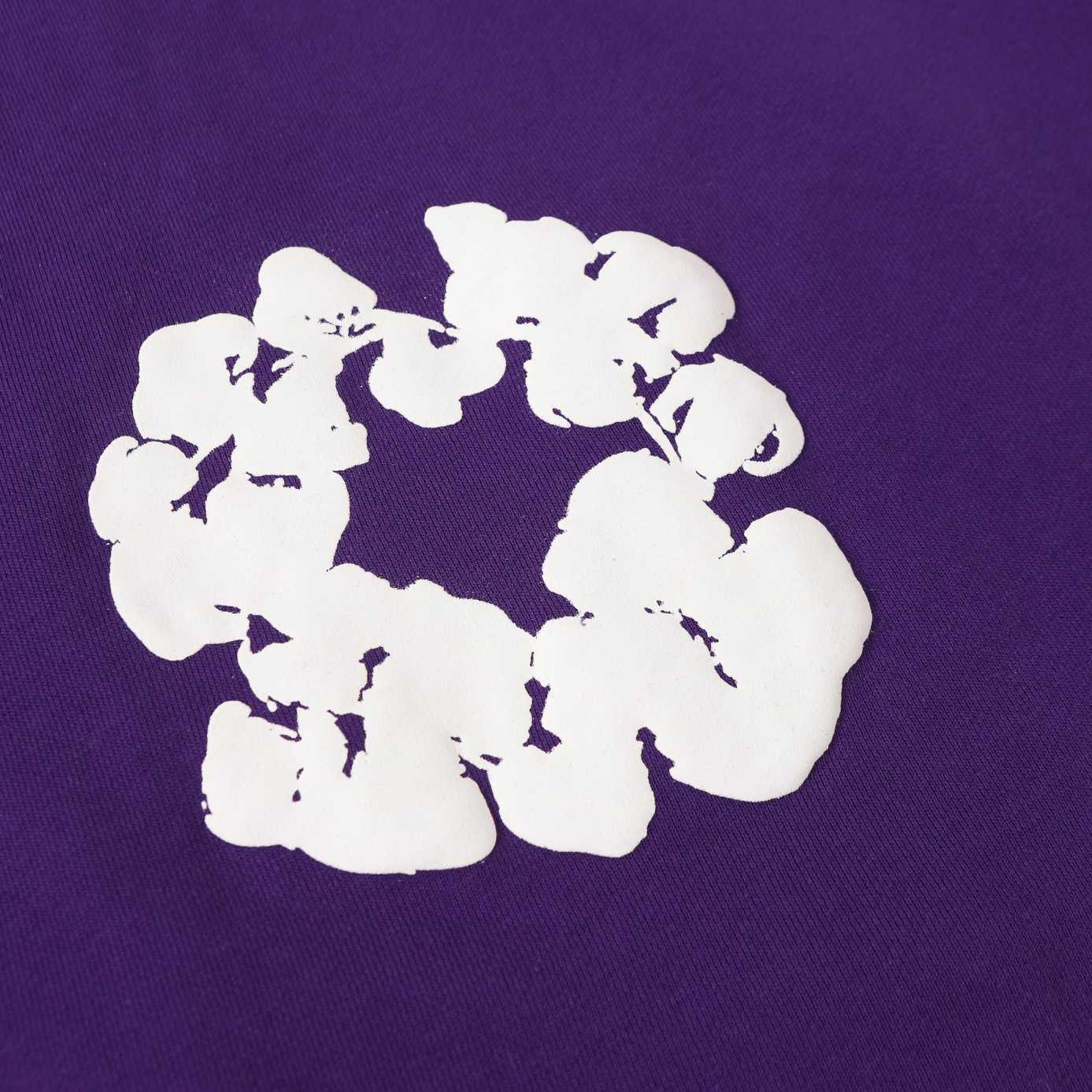 Denim Tears Cotton Wreath Zip Hoodie Purple - EUR FASHION