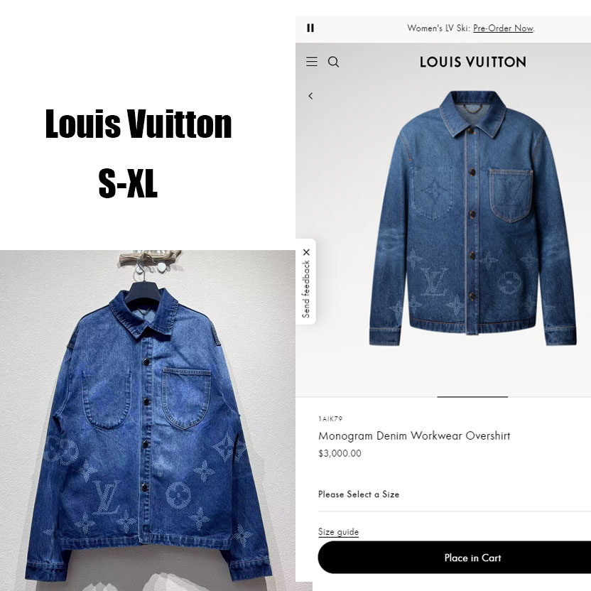 Louis Vuitton Monogram Denim Workwear Overshirt   1AIK79 - EUR FASHION