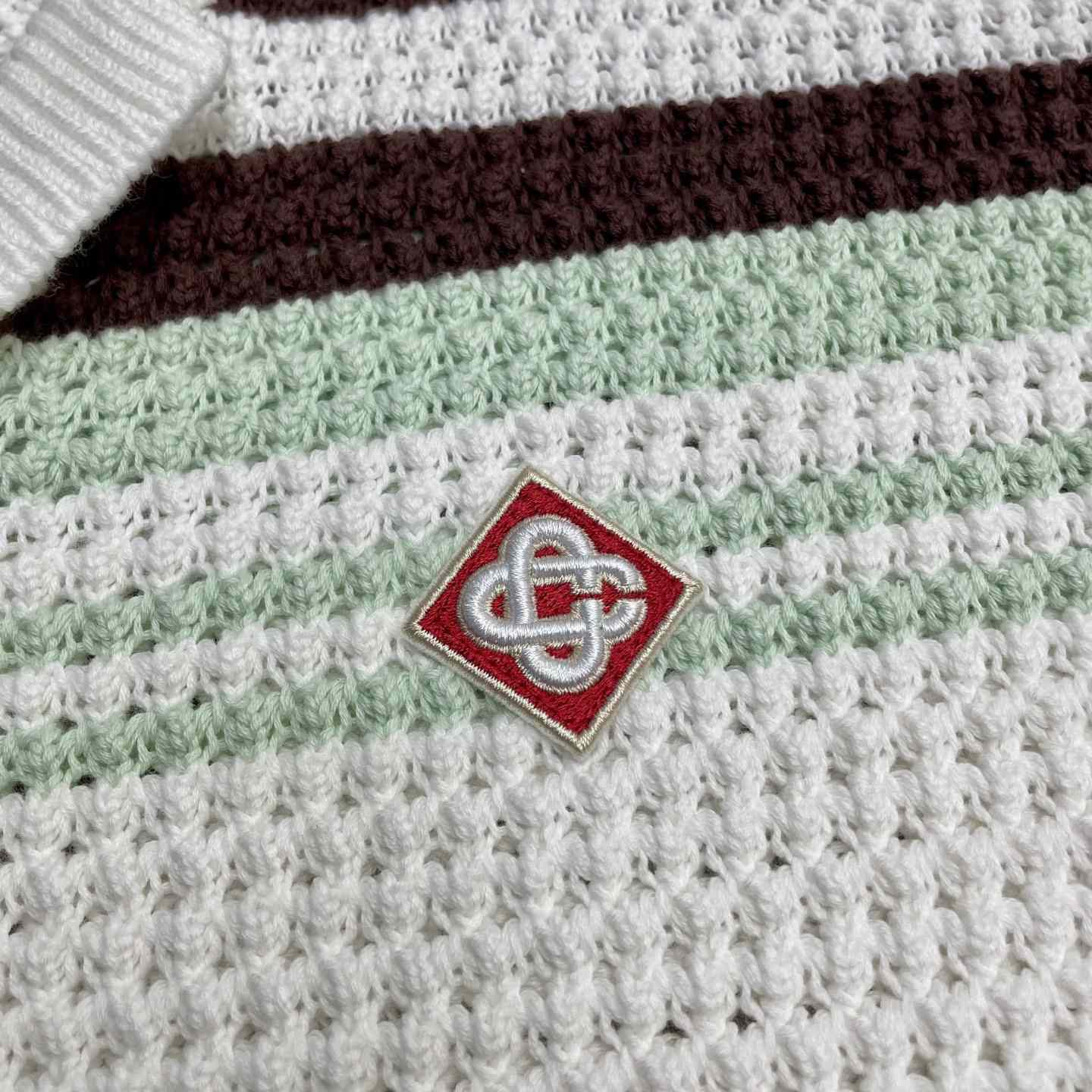 Casablanca Cotton Tennis Short Sleeve Crochet Shirt    Z6033 - EUR FASHION