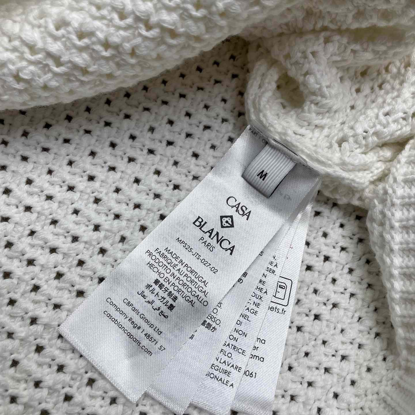 Casablanca Cotton Tennis Short Sleeve Crochet Shirt    Z6033 - EUR FASHION